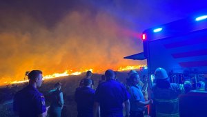 Çeşme'de yangın sebebiyle 2 site boşaltıldı