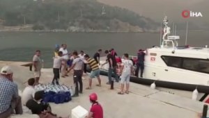 Datça'daki orman yangınında vatandaşlar güvenli bölgelere sevk ediliyor