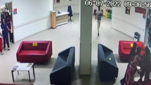Hastanede güvenlikçiyi böyle dövdü, tutuklandı...