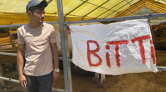 Kurbanlıkların büyük bölümü satıldı, satıcılar çadırlara 'Bitti' yazısı astı