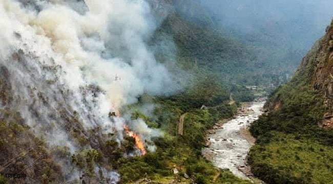 Peru'da orman yangını: Alevler Machu Picchu antik kentine ilerliyor