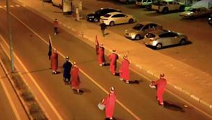 Sahura mehter marşı ile kalktılar